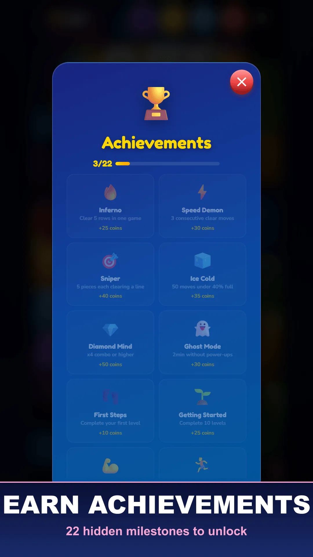 22 hidden achievements